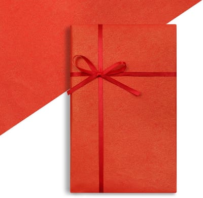 Dailygoods- Inpakpapier Verjaardag - Bourgondisch Rood - Cadeaupapier - 4 Vellen 50 x 70 cm - Inclusief Rol Lint - Perfect voor Feestdagen