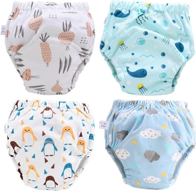 Zindelijkheidstrainingsbroekjes - Babyluiers Wasbaar - Zindelijkheidstraining - Ademend Katoen - 36 x 22 cm - Assorti