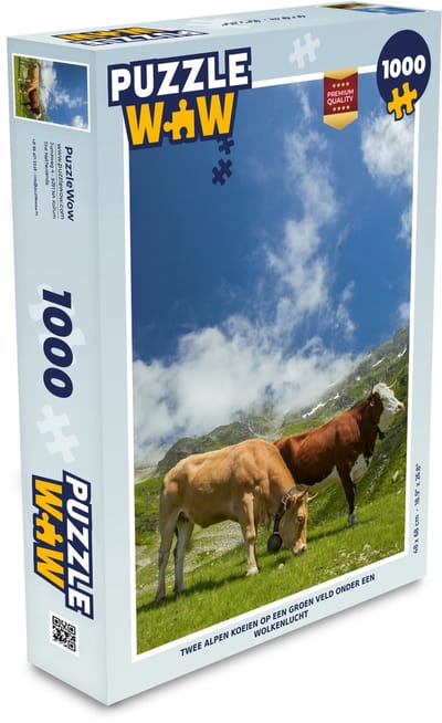 Puzzel Koeien - Licht - Alpen - Legpuzzel - Puzzel 1000 stukjes volwassenen