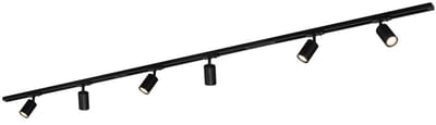 BRILONER Rail - Railverlichting set - opbouwspots - 3x 230V - 6x GU10 spots - draaibaar - 225cm - zwart