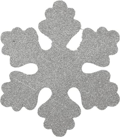 Othmar Decorations Decoratie sneeuwvlok - zilver - 25 cm - kunststof foam - hangdecoratie