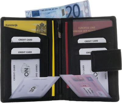 Paspoort hoesje - Paspoorthouder - Documentenmap - Paspoorthoes - Paspoort -Paspoort tasje - Paspoorthoesje - Paspoort cover - Paspoort etui - Paspoorthoes leer - Reisdocumenten - Sale - Gadgets - Leer - Paspoort organizer - Gele boekje - Kado - 15