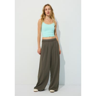 Stradivarius Palazzo joggingbroek met elastische taille  Bruin XS