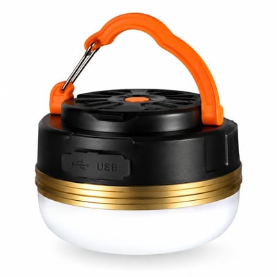 Campinglamp LED oplaadbaar USB-C- Tentlamp - Solar Powerbank - kampeerlamp Buitenlamp - 2 stuks