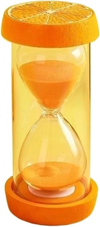 Zandloper - Tijdklok - Tijd bijhouden - Decoratief element - 30 minuten - Oranje