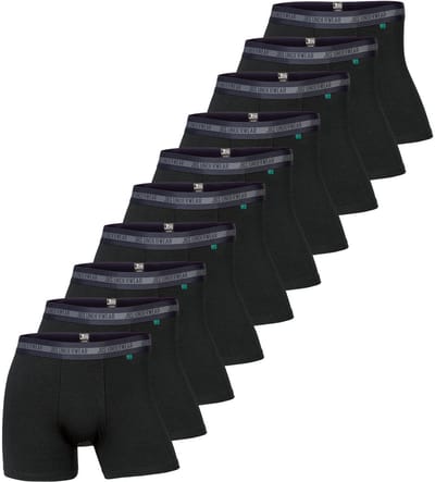 JBS heren 10P bamboe boxers zwart