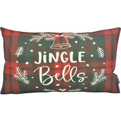 Gek op kussens! Sierkussen jingle bells long | 30 x 50 cm | katoen/linnen