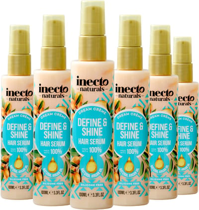 Inecto Naturals Define & Shine Argan Dream Creme Haar Serum - 6 x 100 ml - Voordeelverpakking
