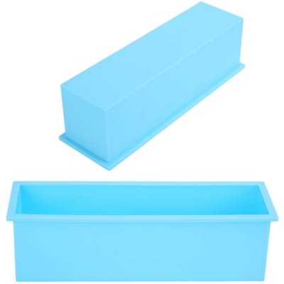 1200ML Rechthoekige Siliconen Zeepvorm DIY Toast Vorm Maakdoos Gereedschap Sky Blue