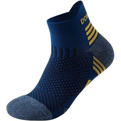 Professionele Marathon Hardloopsok Heren Sport Fitness Verdikte Korte Kuit Lage Sokken marineblauwe kleur
