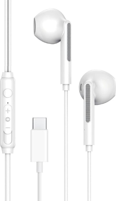 Oortjes met Draad - USB-C Aansluiting - In-Ear Oordopjes met Draad - Bedrade Oortjes - Oortjes met Draad en Microfoon