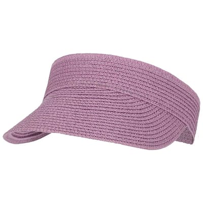 Zonneklep Dames - One Size - Gevlochten papier - Lila
