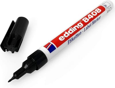 Edding 8408 Permanent Marker 0.75mm - Zwart - Voor Schoenen en Labeling