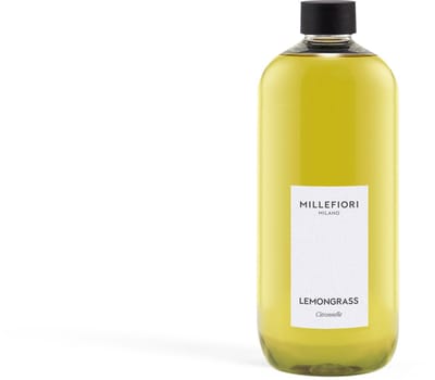 Millefiori Milano - Navulling voor Geurstokjes 500 ml - Lemon Grass - 9 tot 12 maanden