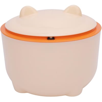 Prullenbak voor kattenbakvulling met deksel van het drukknooptype, gesloten ontwerp, compacte multifunctionele prullenbak voor kattenafval white