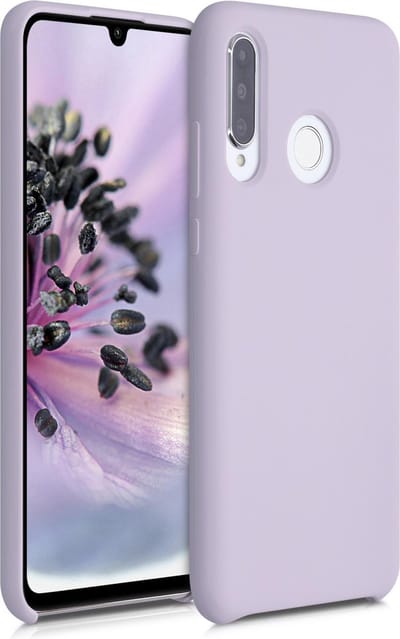 kwmobile telefoonhoesje geschikt voor Huawei P30 Lite - Hoesje met siliconen coating - Smartphone case in lila wolk