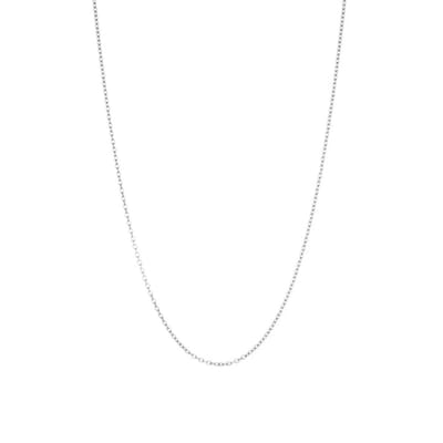 New Bling 9NBG-0428 Gouden ketting - Ankerschakel - 39 + 3 + 3 cm - 0,6 mm Dikte - 14 Karaat - Witgoud