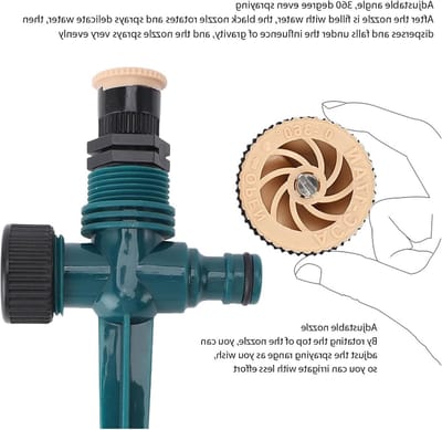 6 Stuks Automatische Draaibare Tuinsproeier - 360° Verstelbare Spray voor Gazons, Bloembedden en Kleine Ruimtes, Efficiënte Irrigatie voor Tuinonderhoud
