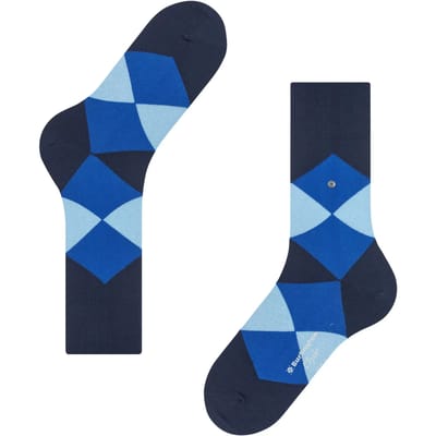Burlington Clyde gedessineerd katoen sokken heren blauw - maat 40-46