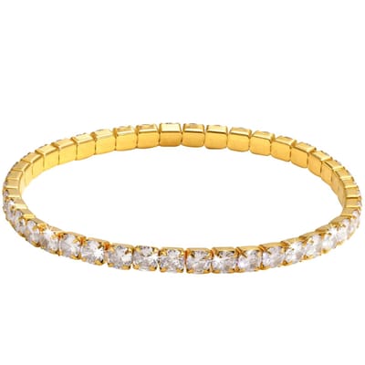 Tennis armband Stretch | Stainless Steel Goud