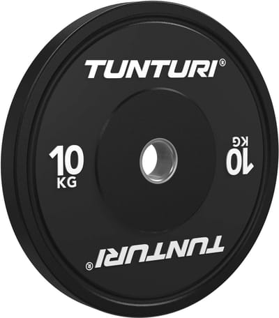 Tunturi Platinum bumperplates - Halter gewichten - Halterschijven - 1x 10kg - Zwart