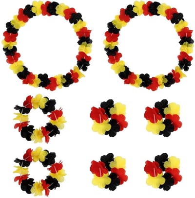 Dailygoods- Bloemenkettingen 8 Stuks - Feestdecoratie/Slingers - Foto-rekwisieten - Hula-stropdas - Duurzaam/Stof - Vrolijke Kleuren - Feestversiering