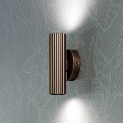 EGLO Wandlamp Portillo, brons, hoogte 20 cm, 2-lamps. Metaal, GU10