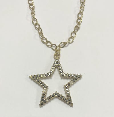 Ketting - Ster hanger - Goudkleurig - Met zirkonia - Damesdingetjes