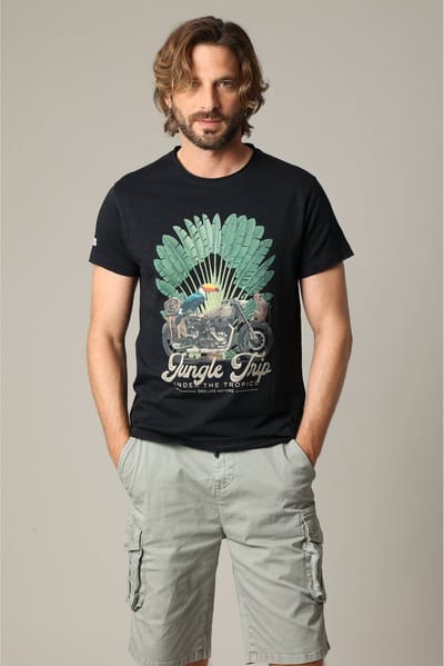 Deeluxe Aventura M+ T-shirt Met Korte Mouwen Zwart M Man