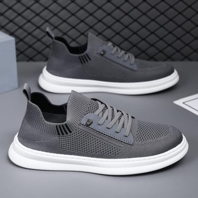 Mesh Schoenen Lente en Zomer Nieuw Ademend Stijlvol en Lichtgewicht Herenschoenen Jeugd Outdoor Trendy Sneakers Heren 44 gray