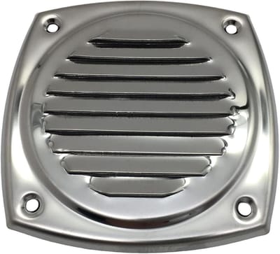Ventilatie rooster - Afzuigkap rooster - Luchtcirculatie binnen - Gemaakt van RVS - 13 x 8 x 9 cm - Zilver