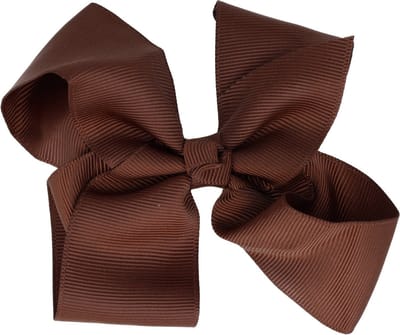Haarsoires Haarspeld Duckklem 10cm – Strik van Stof – Donkerbruin - Sterke Haarclip voor Styling & Dagelijks Gebruik - Hair Clip - Decoratieve Haaraccessoire