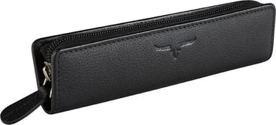 Maverick SARATOGA Leren Pen etui - ritssluiting - zwart