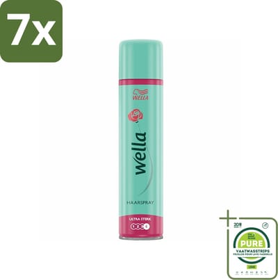 7 x Wella Ultra Strong - Haarspray - 24 Uur Versteviging - Bescherming tegen UV Stralen - 250 ml - Grootverpakking - Haarspray - Haarspray 24 Uur - Haarspray Met UV Bescherming - Haarspray Voor Volume - Haarspray Voor Hold