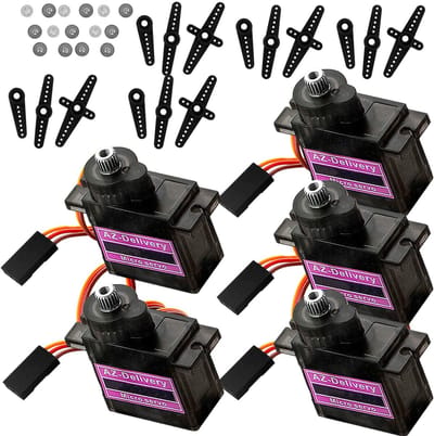 5 x Micro Servo Motor MG90S voor Arduino - Inclusief E-Book
