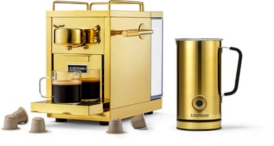 Sjöstrand Espresso Capsule Machine The Original 2.0 Brass + Melkopschuimer - Goud- Set