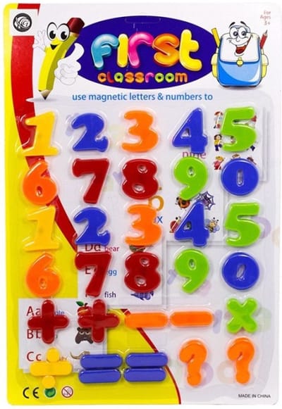 Concorde Magnetische cijfers/rekenen set - regenboog kleuren - 4 cm