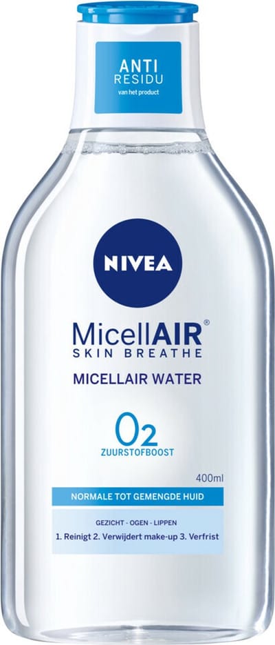 10x Nivea O2 Zuurstofboost Micellair Water Normaal tot Gemengde Huid 400 ml