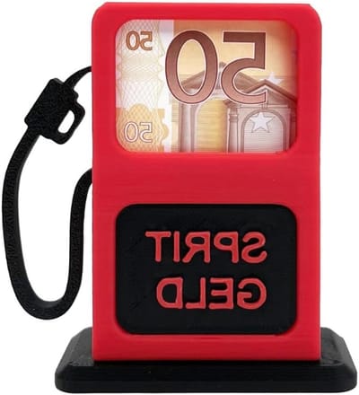 Tankvoucher voor rijbewijs en paspoort, creatief geldcadeau voor verjaardag, 3D kegelzuil geschenk voor autoliefhebbers