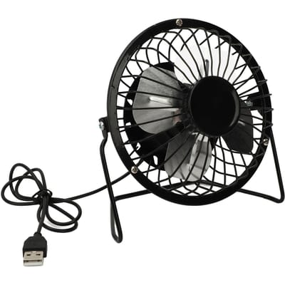 Ventilateur alimenté par panneau solaire 5 W USB 360 degrés réglable panneau solaire ventilateur de serre pour poulailler extérieur maison pour chien black