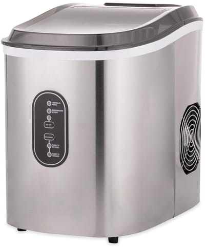 Ijsblokjesmachine Roestvrij Staal - IJsmaker Bar - Drankjes Koelen - Snelle Productie 6 Minuten - 15 kg/24 uur - Zilver
