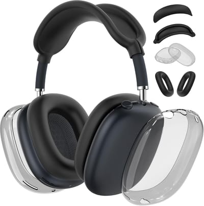 Transparante Hoes voor AirPods Max - Beschermende Cover in Zwart