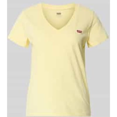 slim fit T-shirt van puur katoen