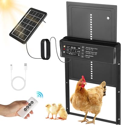 Automatische Kippendeur op Zonne-energie met Timer en Afstandsbediening