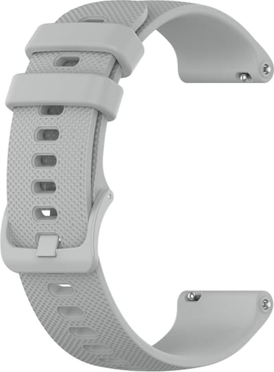 Siliconen bandje - geschikt voor Garmin Venu (2 Plus) / Venu SQ (2) / Vivomove (Style - Sport) / Vivoactive 3 / 5 / 6 / Forerunner 55 / 165 / 245 / 645 / 570 - 42mm - grijs