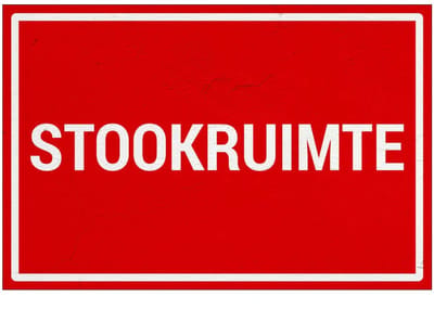 Stookruimte bord | Sign Again materiaal | 18 x 12 cm