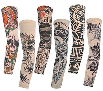 Dailygoods- Tattoo Mouwen - 6 Ontwerpen - Unisex - Elastische Arm Kousen - Bescherming Tegen Zon - Gemaakt Van Nylon/Polyester - Tattoo Sleeves