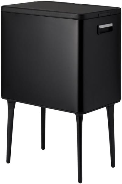 Excellent Houseware Afvalbak 35L Metaal/Zwart