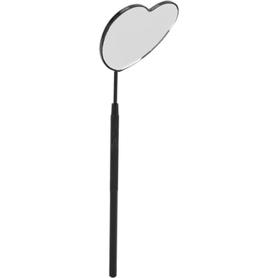 Hartvormige Wimperspiegel Professioneel Draagbaar Roestvrij Staal Make-up Wimper Spiegel voor Wimper zwart