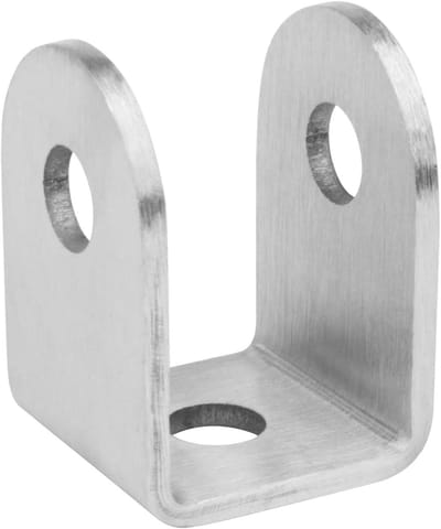 U-beugels - Bevestigingsbeugels - Toiletpartitie - Roestvrij staal - 1 inch panelen - Zilver